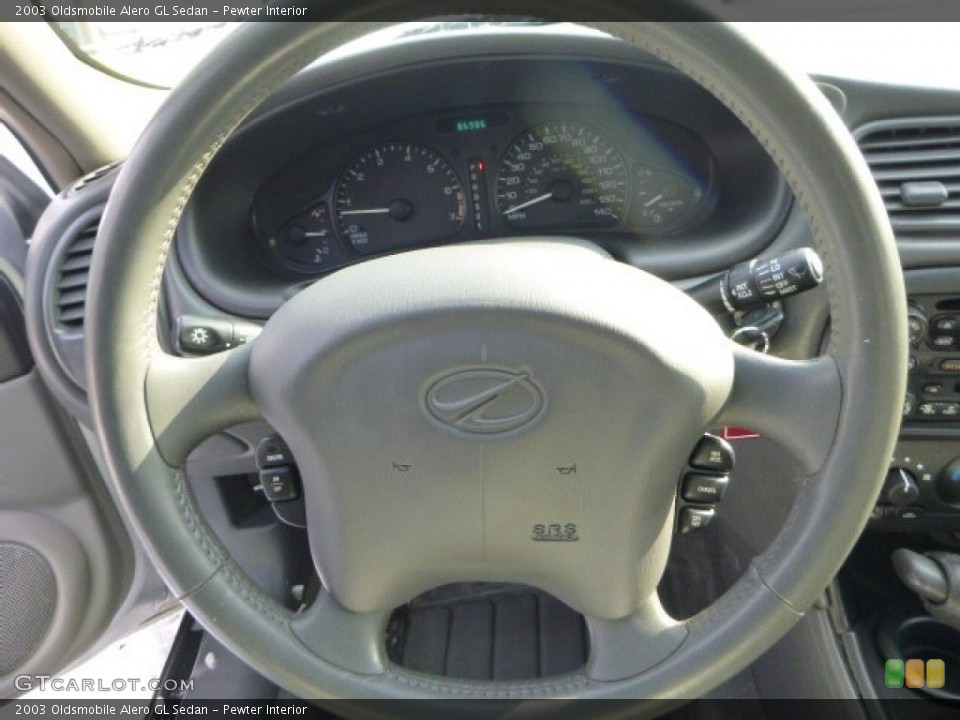 Pewter Interior Steering Wheel for the 2003 Oldsmobile Alero GL Sedan #89564302