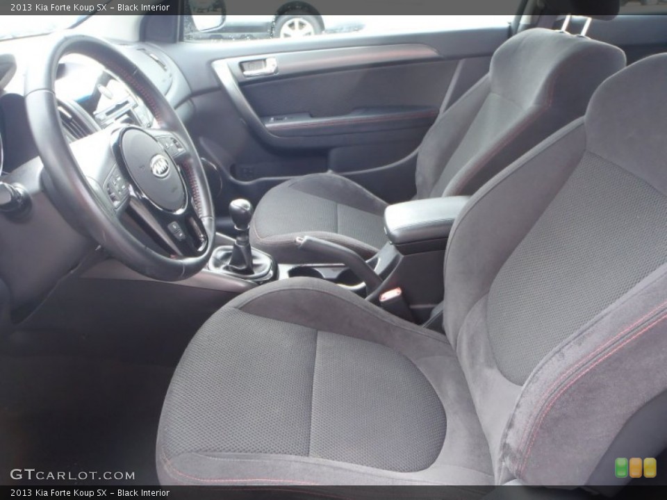 Black Interior Front Seat for the 2013 Kia Forte Koup SX #89569655