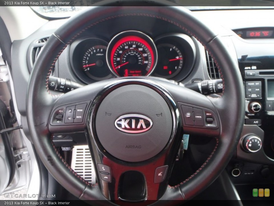 Black Interior Steering Wheel for the 2013 Kia Forte Koup SX #89569703
