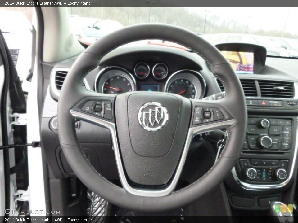 Ebony Interior Steering Wheel for the 2014 Buick Encore Leather AWD #89572913