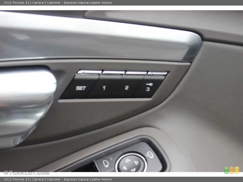 Espresso Natural Leather Interior Controls for the 2013 Porsche 911 Carrera S Cabriolet #89574410