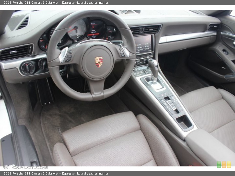 Espresso Natural Leather Interior Photo for the 2013 Porsche 911 Carrera S Cabriolet #89574464