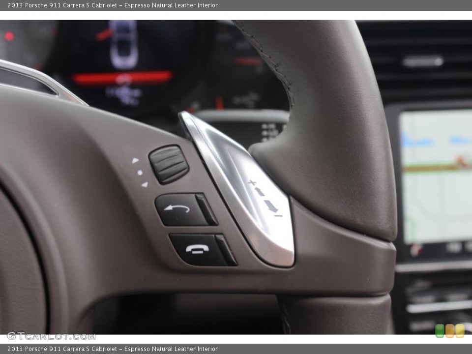 Espresso Natural Leather Interior Controls for the 2013 Porsche 911 Carrera S Cabriolet #89574728