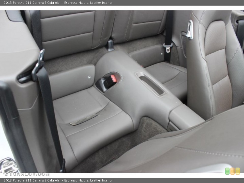 Espresso Natural Leather Interior Rear Seat for the 2013 Porsche 911 Carrera S Cabriolet #89574923