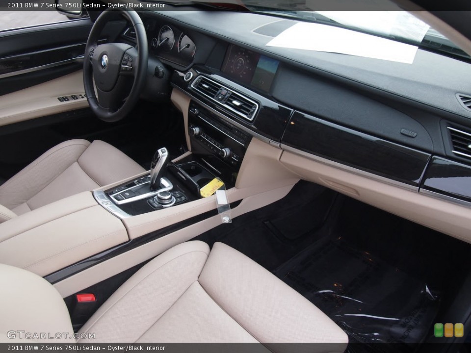 Oyster/Black Interior Dashboard for the 2011 BMW 7 Series 750Li Sedan #89581179
