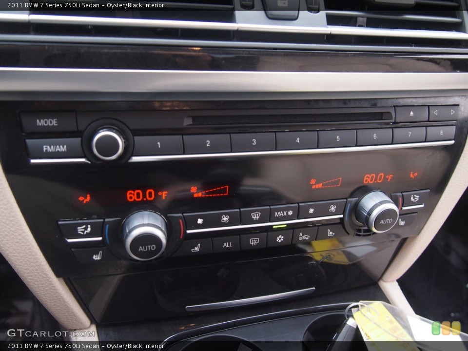 Oyster/Black Interior Controls for the 2011 BMW 7 Series 750Li Sedan #89581672