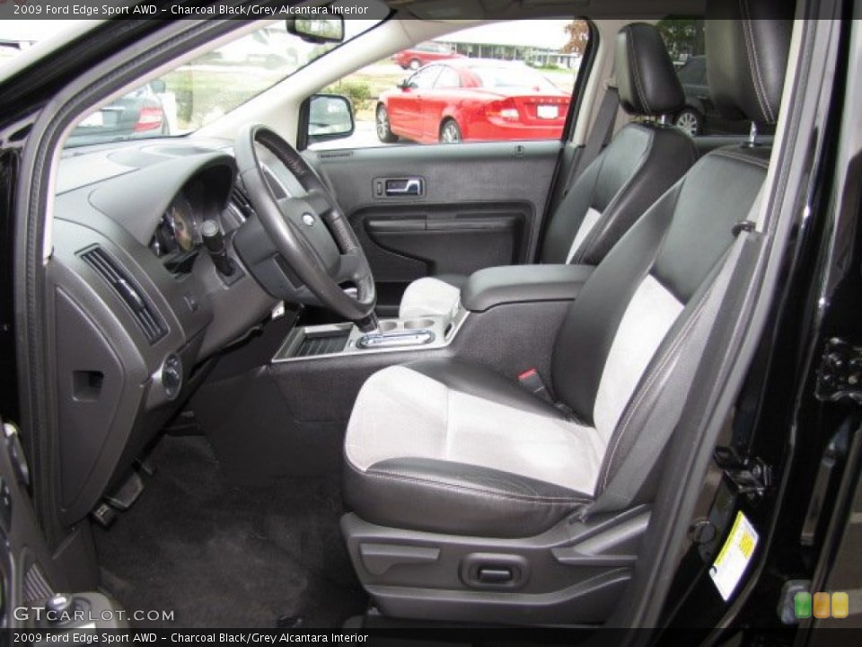 Charcoal Black/Grey Alcantara Interior Front Seat for the 2009 Ford Edge Sport AWD #89584772