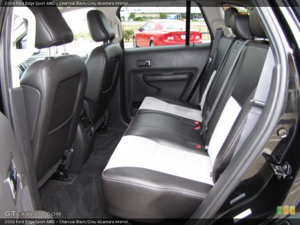 Charcoal Black/Grey Alcantara Interior Rear Seat for the 2009 Ford Edge Sport AWD #89584793