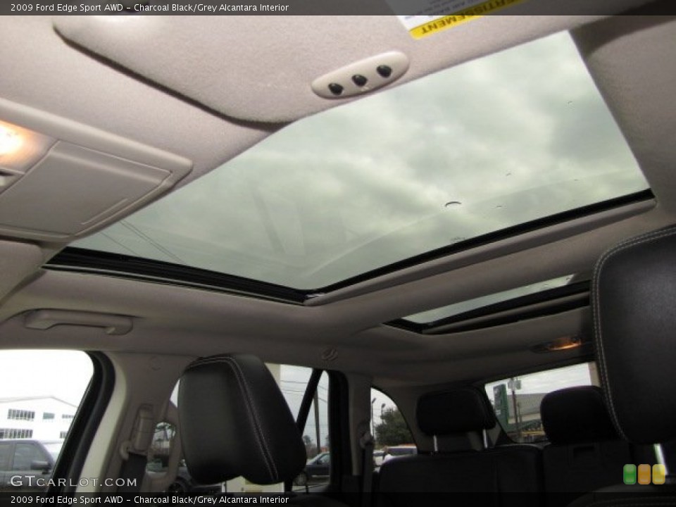 Charcoal Black/Grey Alcantara Interior Sunroof for the 2009 Ford Edge Sport AWD #89585177