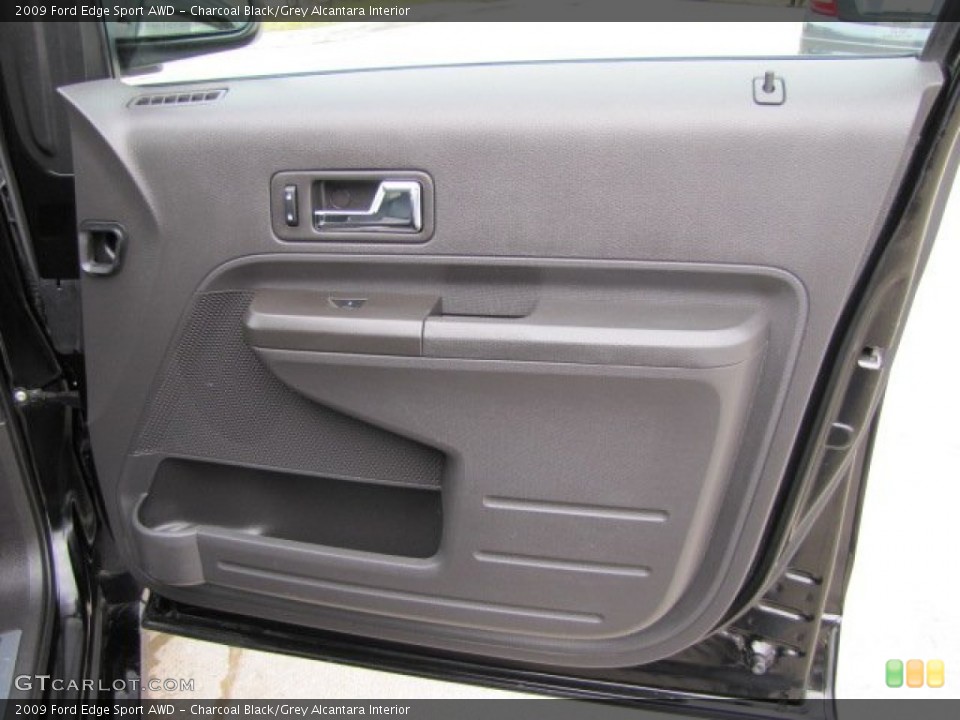 Charcoal Black/Grey Alcantara Interior Door Panel for the 2009 Ford Edge Sport AWD #89585313