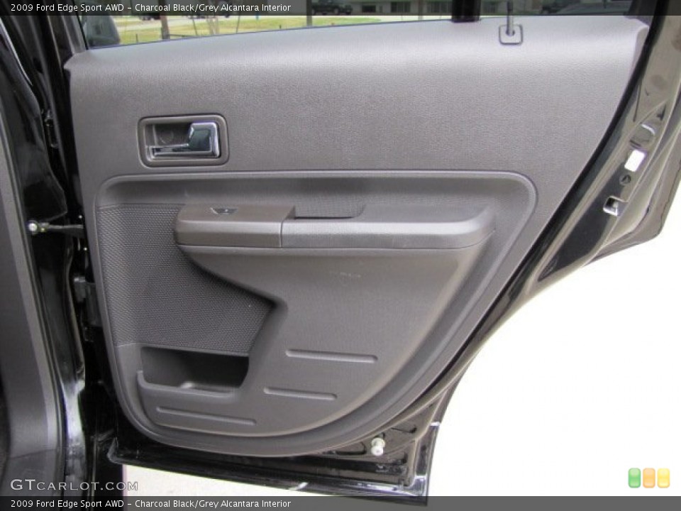 Charcoal Black/Grey Alcantara Interior Door Panel for the 2009 Ford Edge Sport AWD #89585333