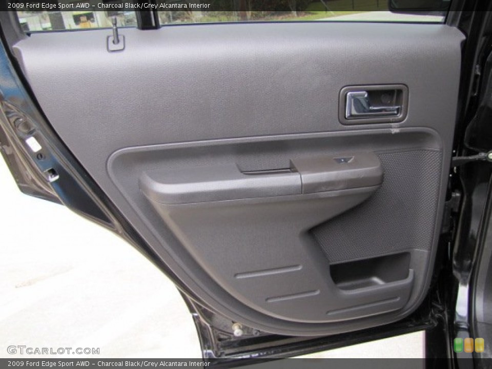 Charcoal Black/Grey Alcantara Interior Door Panel for the 2009 Ford Edge Sport AWD #89585354