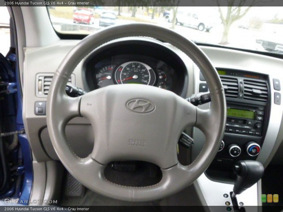 Gray Interior Steering Wheel for the 2006 Hyundai Tucson GLS V6 4x4 #89587079