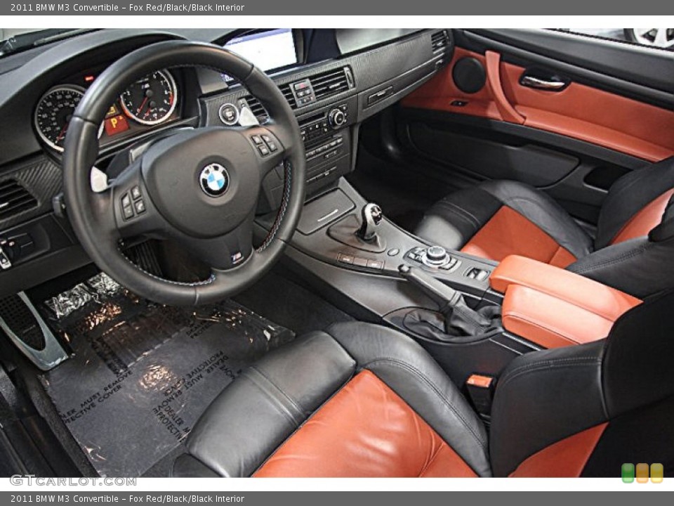 Fox Red/Black/Black 2011 BMW M3 Interiors