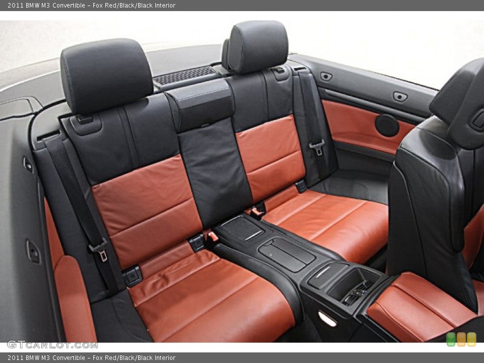 Fox Red/Black/Black Interior Rear Seat for the 2011 BMW M3 Convertible #89589848