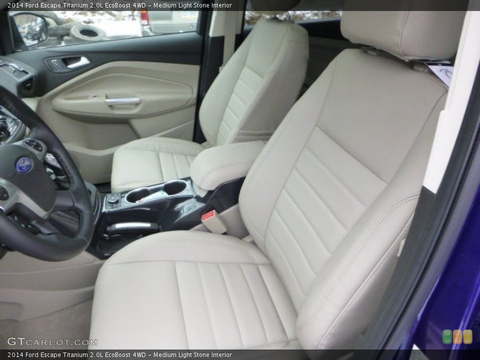 Medium Light Stone Interior Front Seat for the 2014 Ford Escape Titanium 2.0L EcoBoost 4WD #89595855