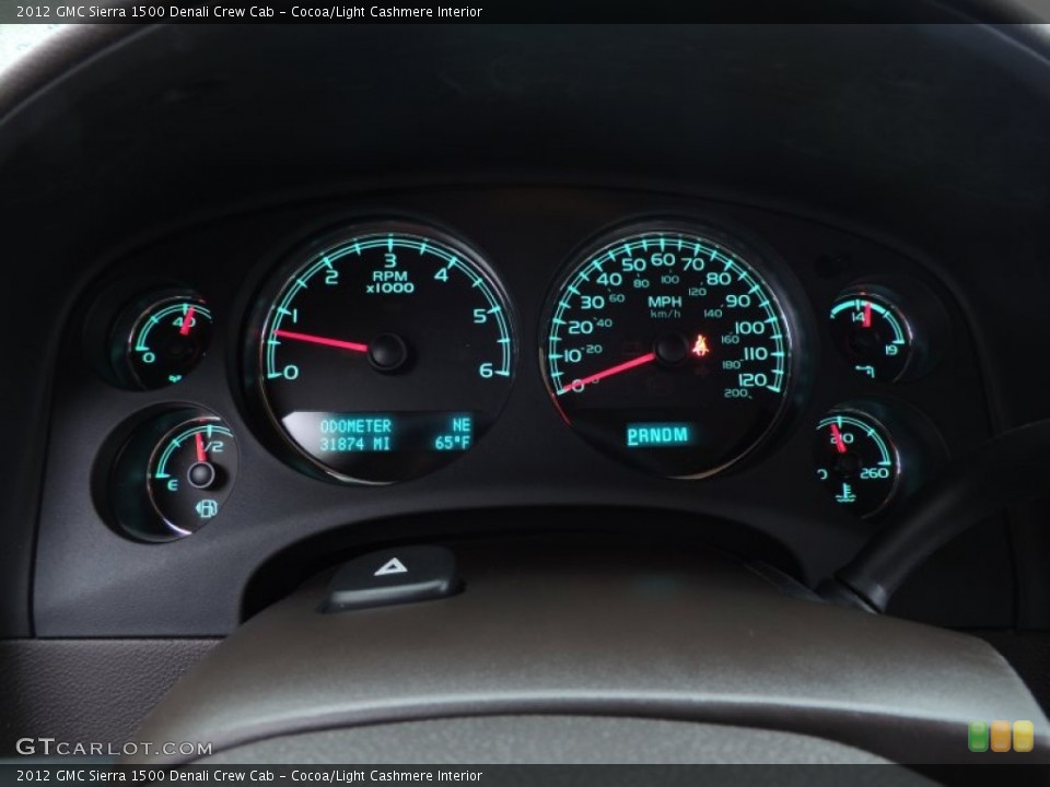 Cocoa/Light Cashmere Interior Gauges for the 2012 GMC Sierra 1500 Denali Crew Cab #89597387