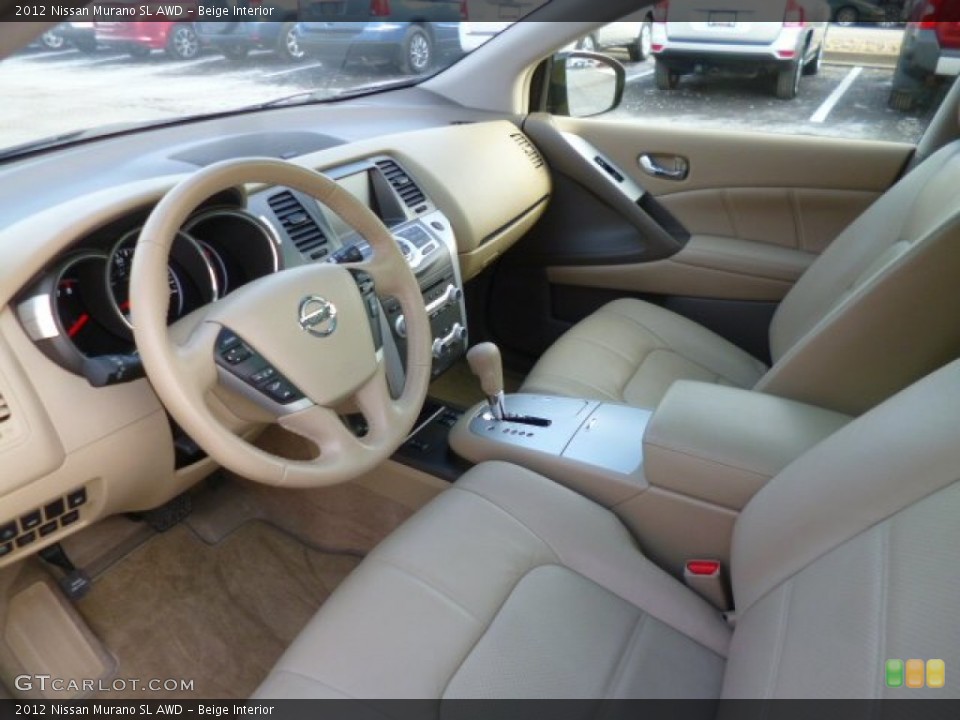 Beige Interior Prime Interior for the 2012 Nissan Murano SL AWD #89598671