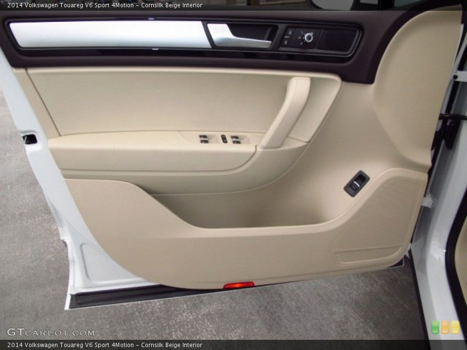 Cornsilk Beige Interior Door Panel for the 2014 Volkswagen Touareg V6 Sport 4Motion #89601068