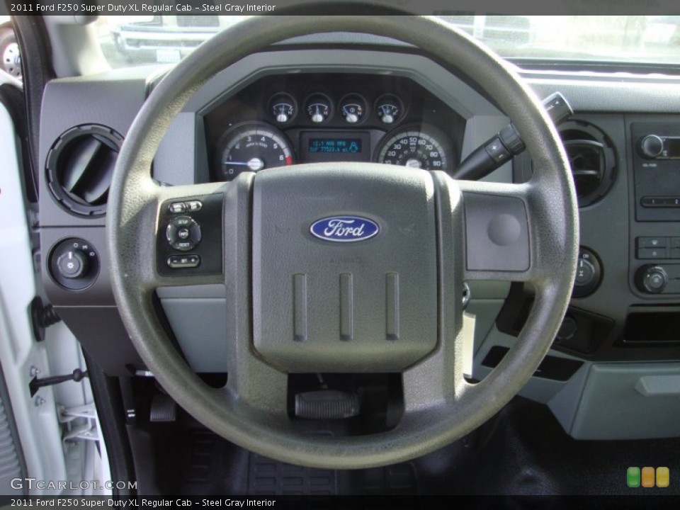 Steel Gray Interior Steering Wheel for the 2011 Ford F250 Super Duty XL Regular Cab #89601443