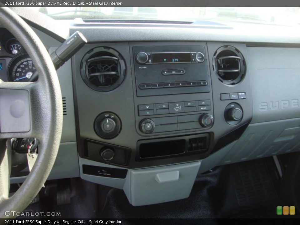 Steel Gray Interior Controls for the 2011 Ford F250 Super Duty XL Regular Cab #89601461