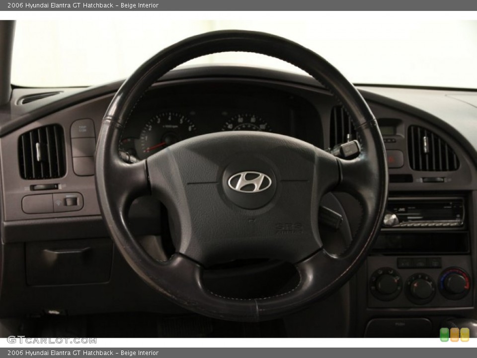 Beige Interior Steering Wheel for the 2006 Hyundai Elantra GT Hatchback #89604755