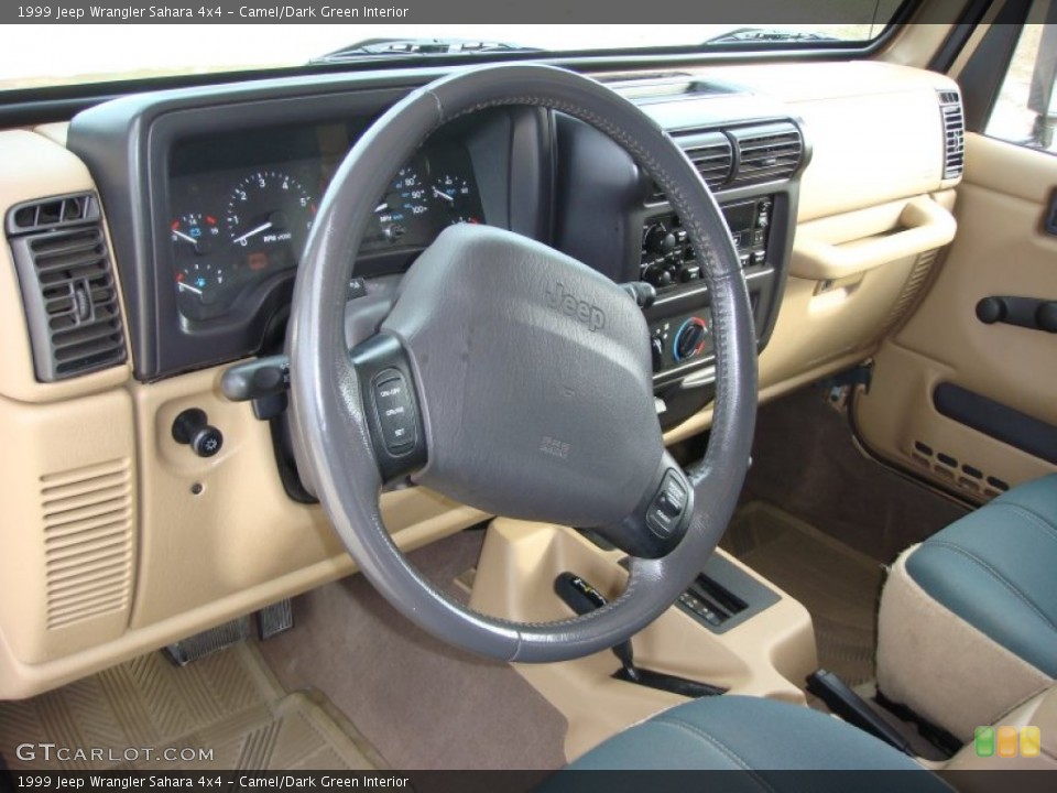 Camel/Dark Green Interior Dashboard for the 1999 Jeep Wrangler Sahara 4x4 #89605073