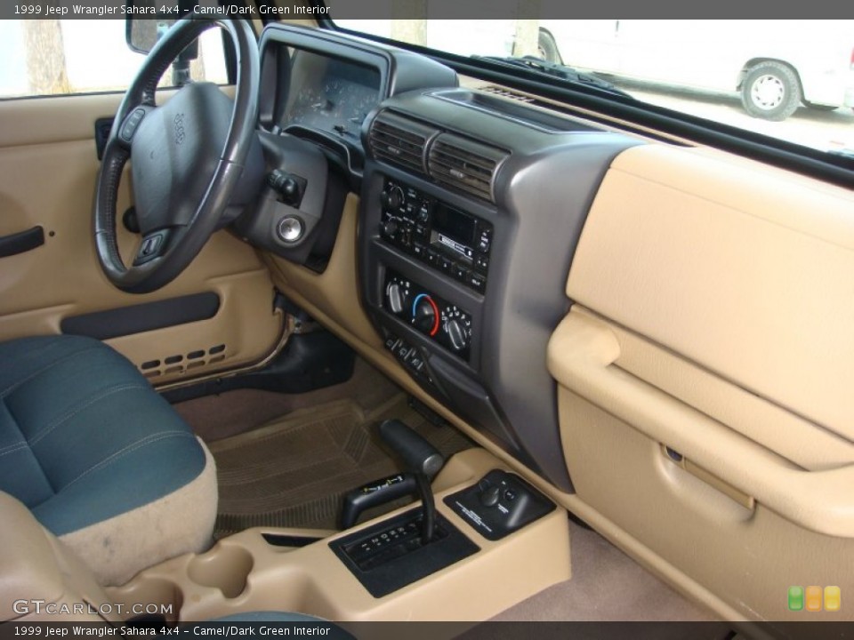 Camel/Dark Green Interior Dashboard for the 1999 Jeep Wrangler Sahara 4x4 #89605184