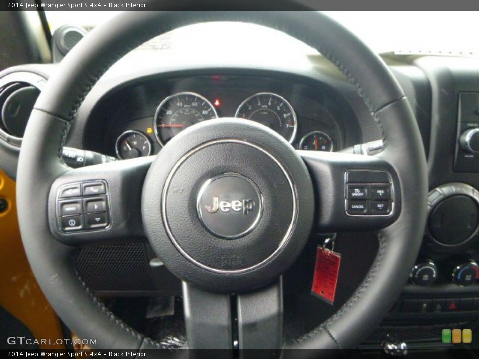 Black Interior Steering Wheel for the 2014 Jeep Wrangler Sport S 4x4 #89606078