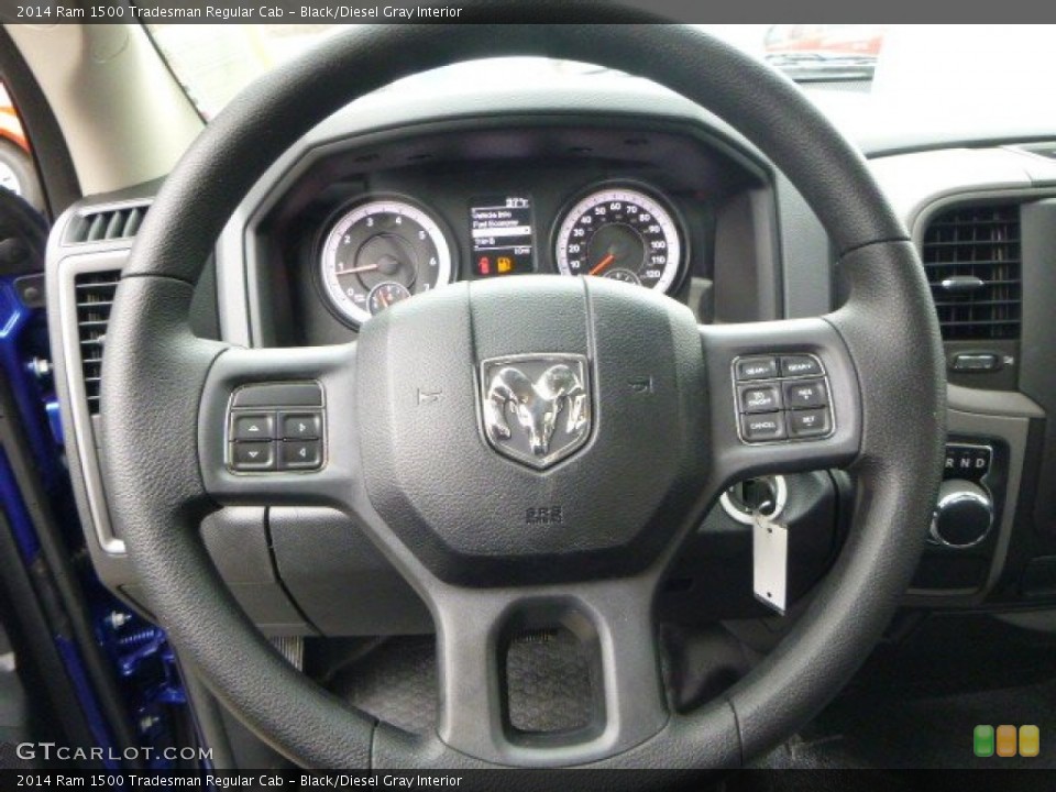 Black/Diesel Gray Interior Steering Wheel for the 2014 Ram 1500 Tradesman Regular Cab #89606291