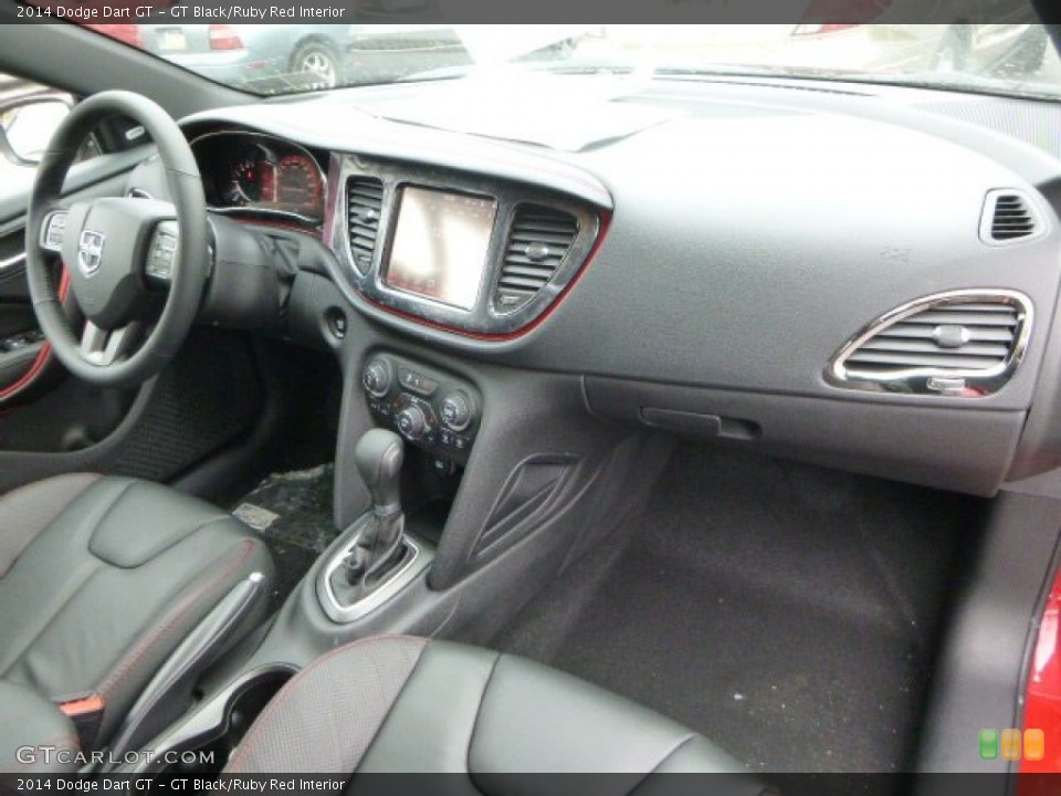 GT Black/Ruby Red Interior Dashboard for the 2014 Dodge Dart GT #89606441