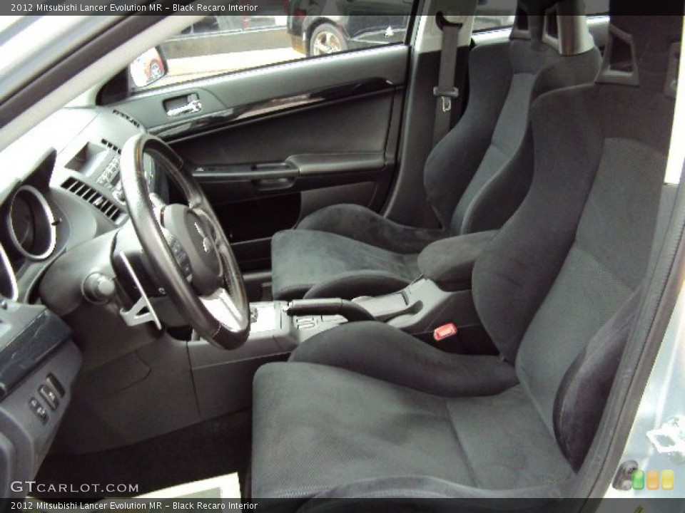 Black Recaro Interior Photo for the 2012 Mitsubishi Lancer Evolution MR #89606861