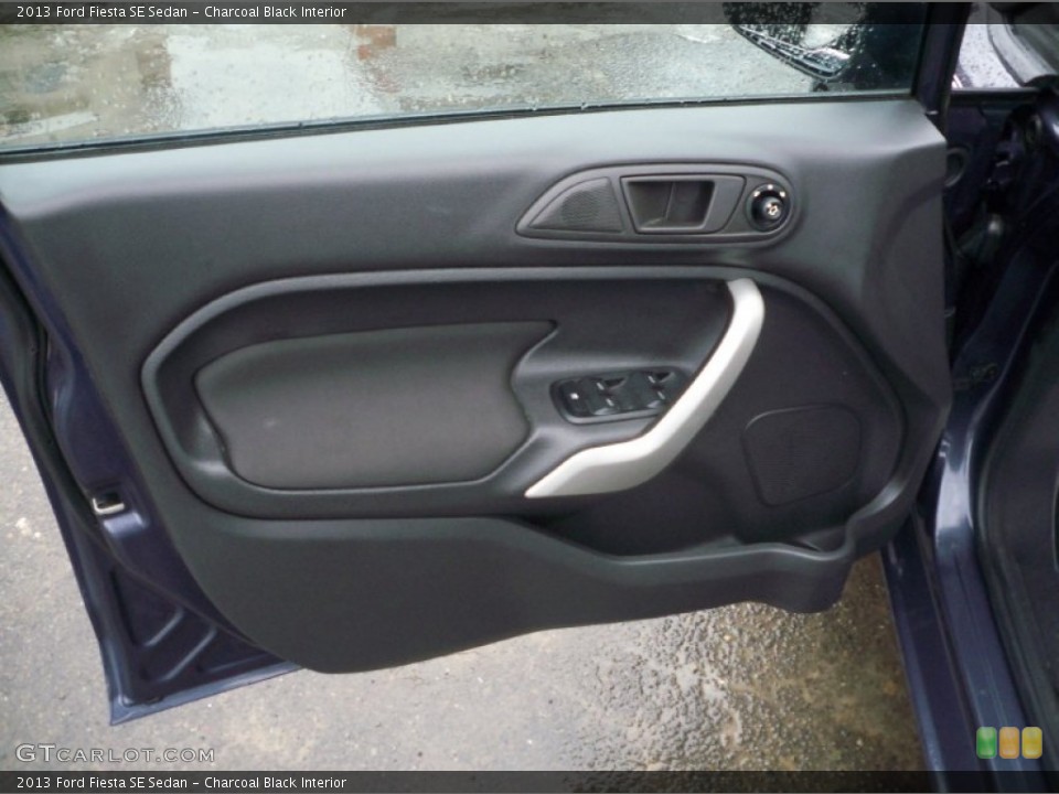 Charcoal Black Interior Door Panel for the 2013 Ford Fiesta SE Sedan #89609780