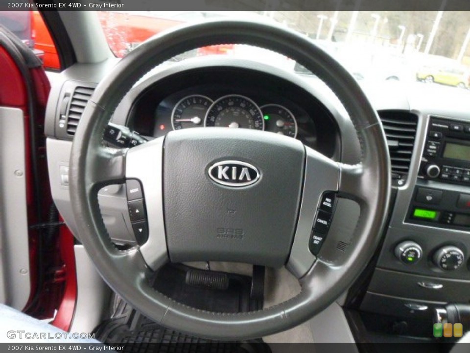 Gray Interior Steering Wheel for the 2007 Kia Sorento EX 4WD #89612441