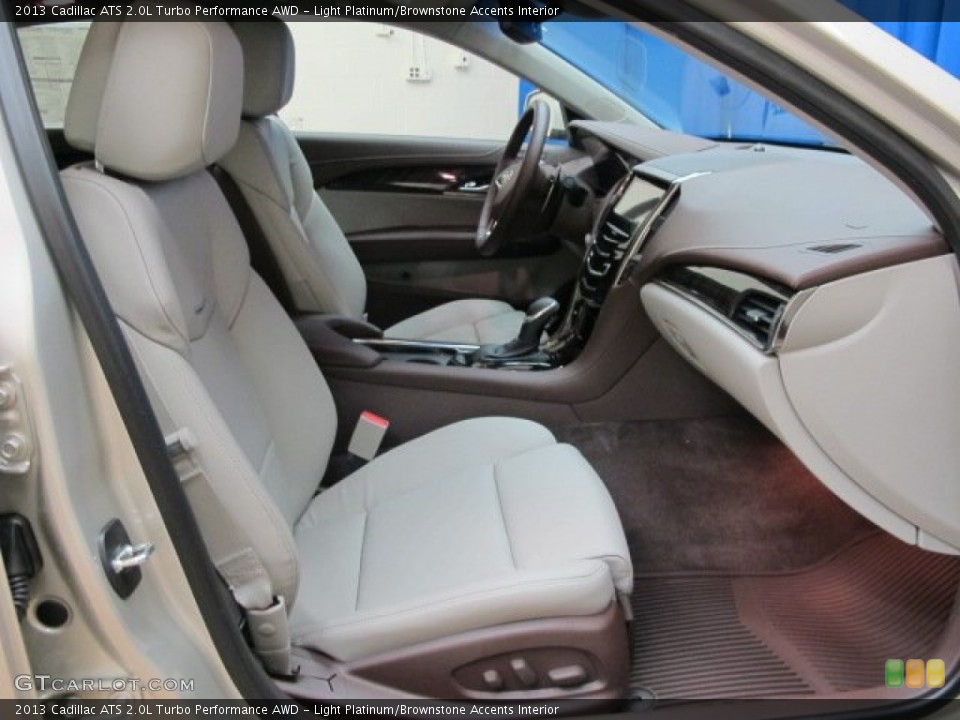 Light Platinum/Brownstone Accents Interior Front Seat for the 2013 Cadillac ATS 2.0L Turbo Performance AWD #89614589