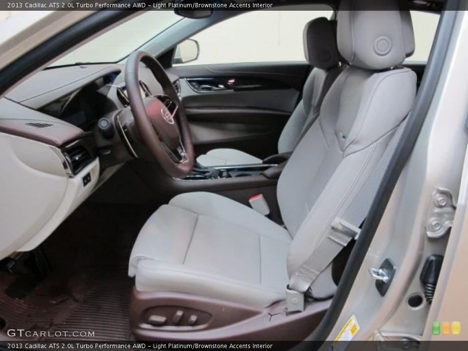 Light Platinum/Brownstone Accents Interior Front Seat for the 2013 Cadillac ATS 2.0L Turbo Performance AWD #89614655