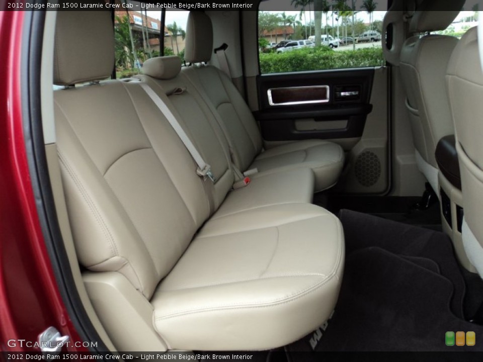 Light Pebble Beige/Bark Brown Interior Rear Seat for the 2012 Dodge Ram 1500 Laramie Crew Cab #89616314