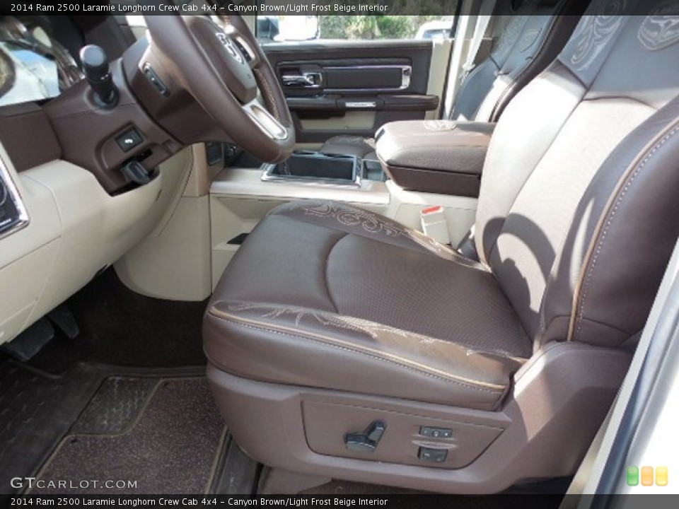 Canyon Brown/Light Frost Beige Interior Photo for the 2014 Ram 2500 Laramie Longhorn Crew Cab 4x4 #89619437