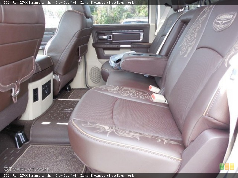 Canyon Brown/Light Frost Beige Interior Rear Seat for the 2014 Ram 2500 Laramie Longhorn Crew Cab 4x4 #89619467