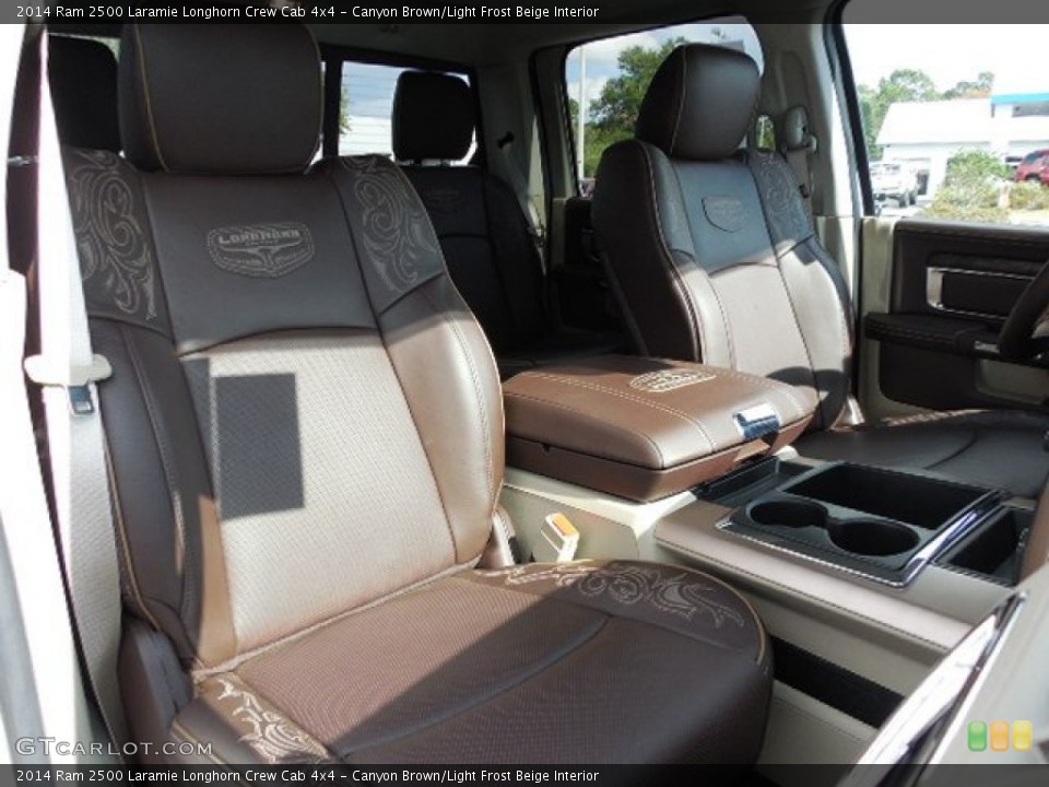 Canyon Brown/Light Frost Beige Interior Front Seat for the 2014 Ram 2500 Laramie Longhorn Crew Cab 4x4 #89619626