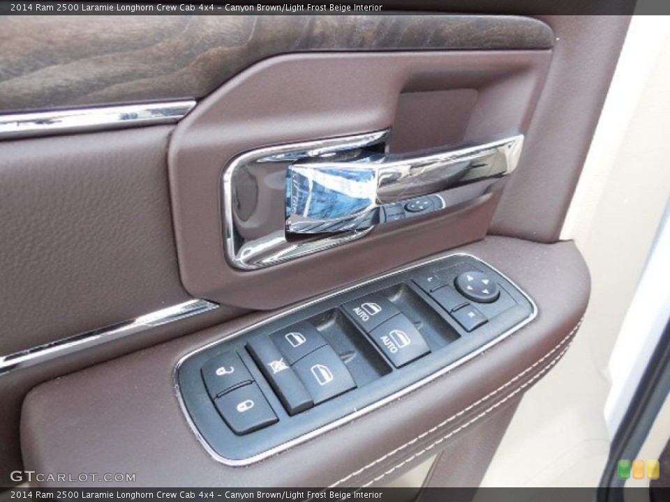 Canyon Brown/Light Frost Beige Interior Controls for the 2014 Ram 2500 Laramie Longhorn Crew Cab 4x4 #89619737