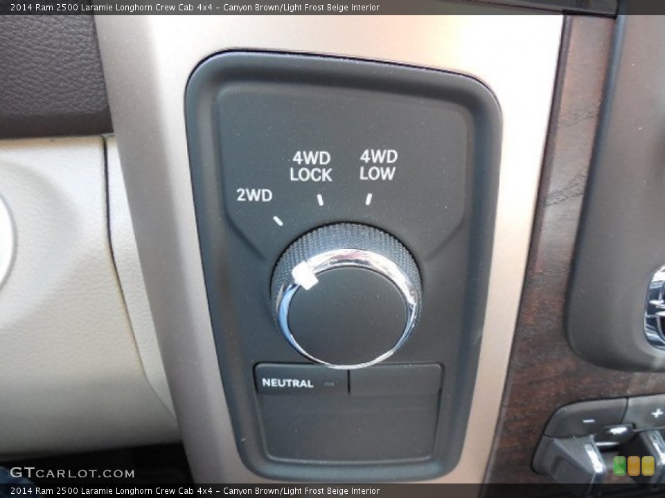 Canyon Brown/Light Frost Beige Interior Controls for the 2014 Ram 2500 Laramie Longhorn Crew Cab 4x4 #89619830