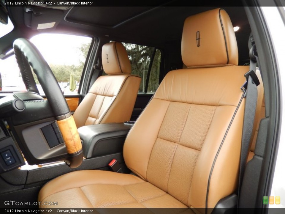 Canyon/Black Interior Front Seat for the 2012 Lincoln Navigator 4x2 #89620957