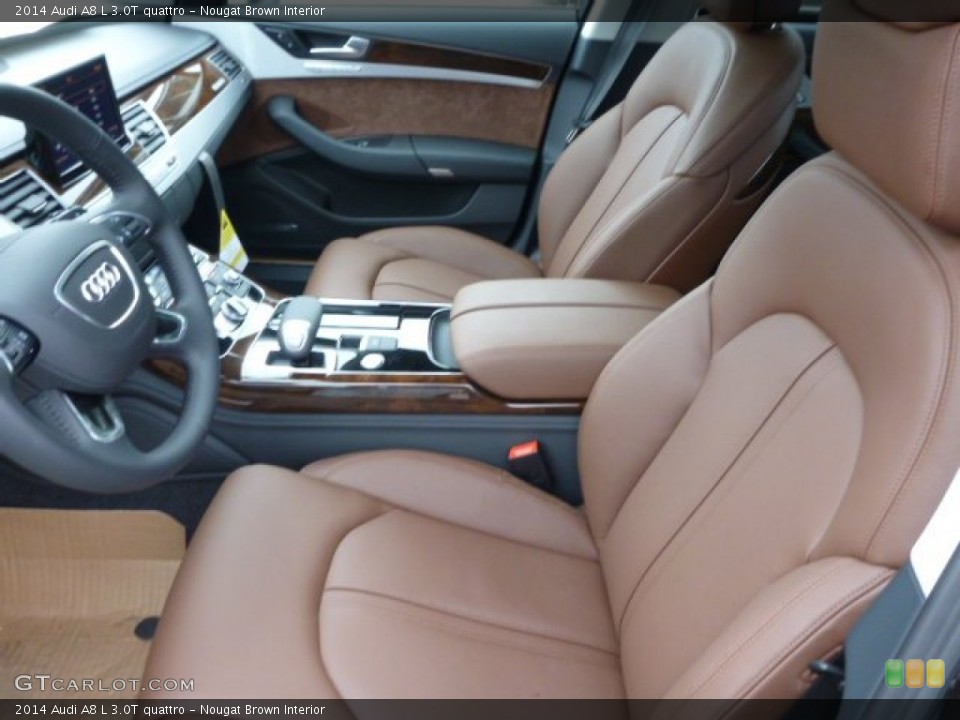 Nougat Brown Interior Front Seat for the 2014 Audi A8 L 3.0T quattro #89624327