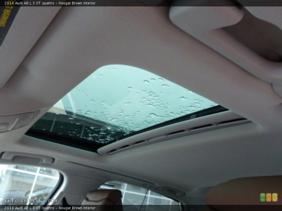 Nougat Brown Interior Sunroof for the 2014 Audi A8 L 3.0T quattro #89624423