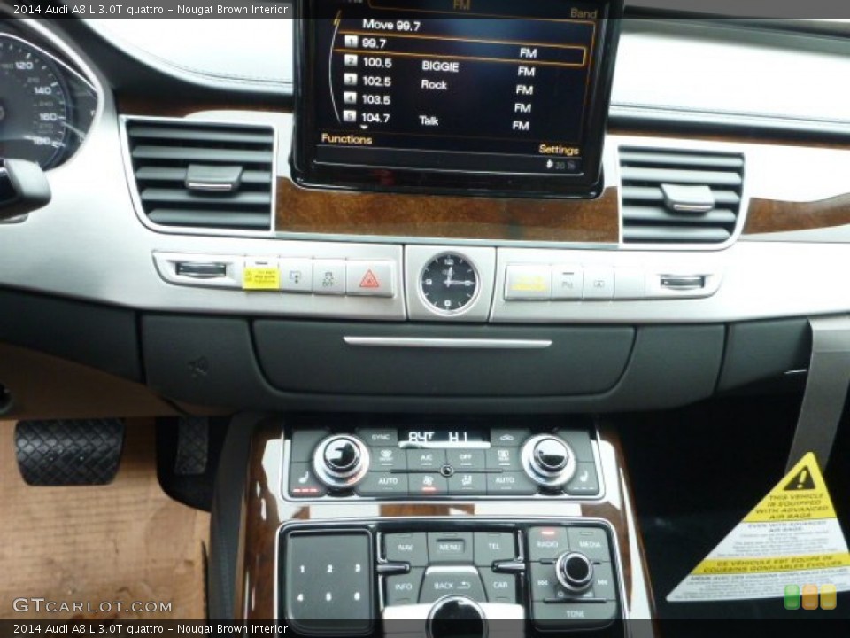 Nougat Brown Interior Controls for the 2014 Audi A8 L 3.0T quattro #89624462