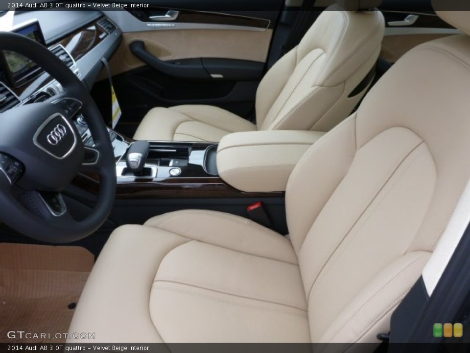 Velvet Beige Interior Front Seat for the 2014 Audi A8 3.0T quattro #89624864