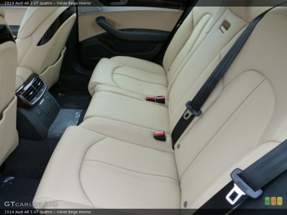 Velvet Beige Interior Rear Seat for the 2014 Audi A8 3.0T quattro #89624876