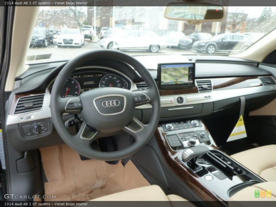Velvet Beige Interior Photo for the 2014 Audi A8 3.0T quattro #89624894