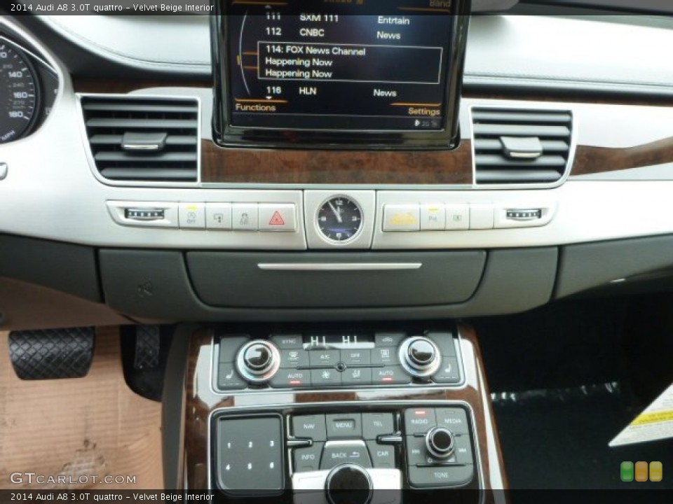 Velvet Beige Interior Controls for the 2014 Audi A8 3.0T quattro #89624981
